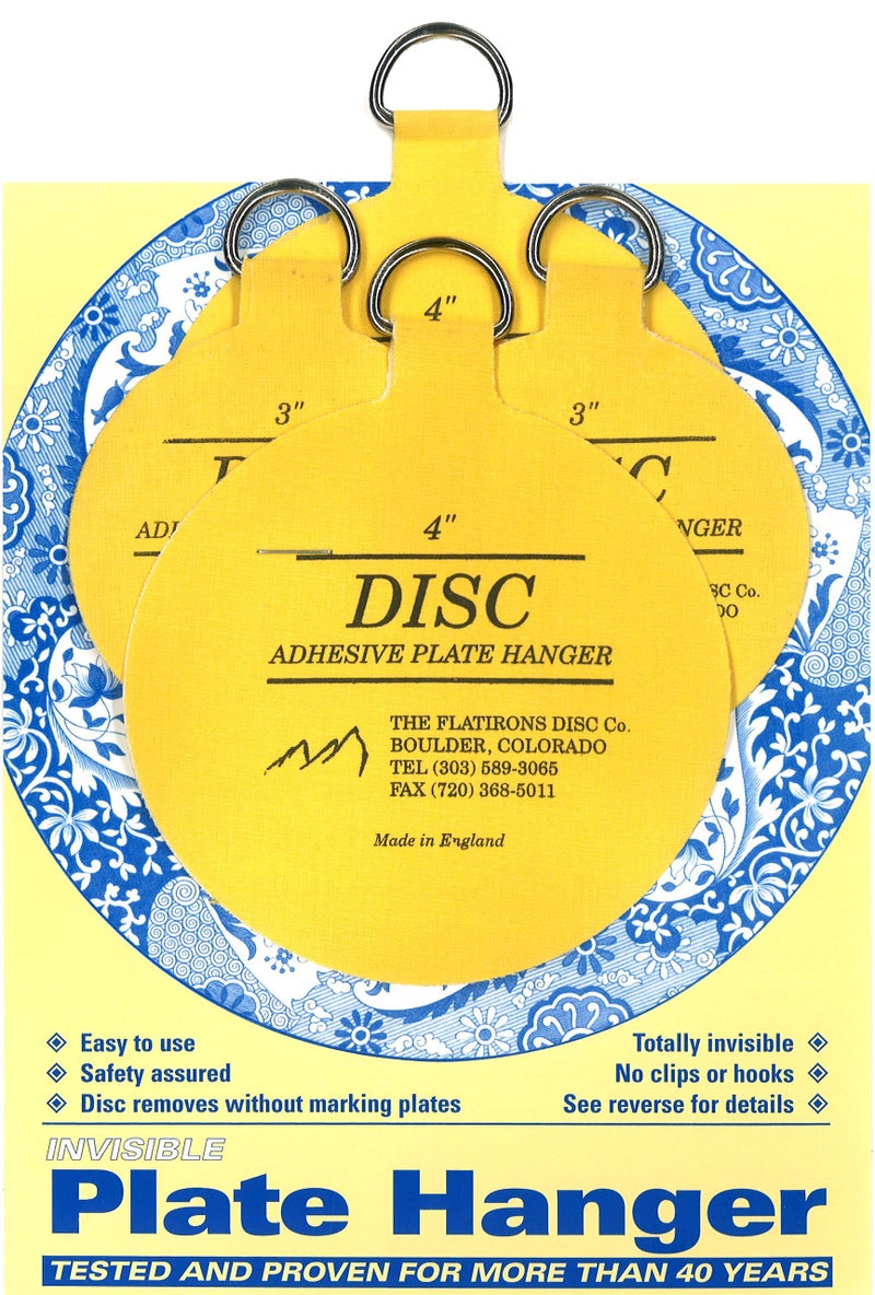 Disc Flatirons Disc Adhesive Plate Hanger Set (2-3 Inch and 2-4 Inch Hangers) - Image 1
